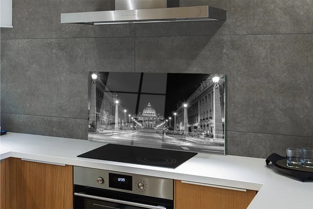 Szkło do Kuchni na Ścianę Droga do Zabytkowej Kaplicy