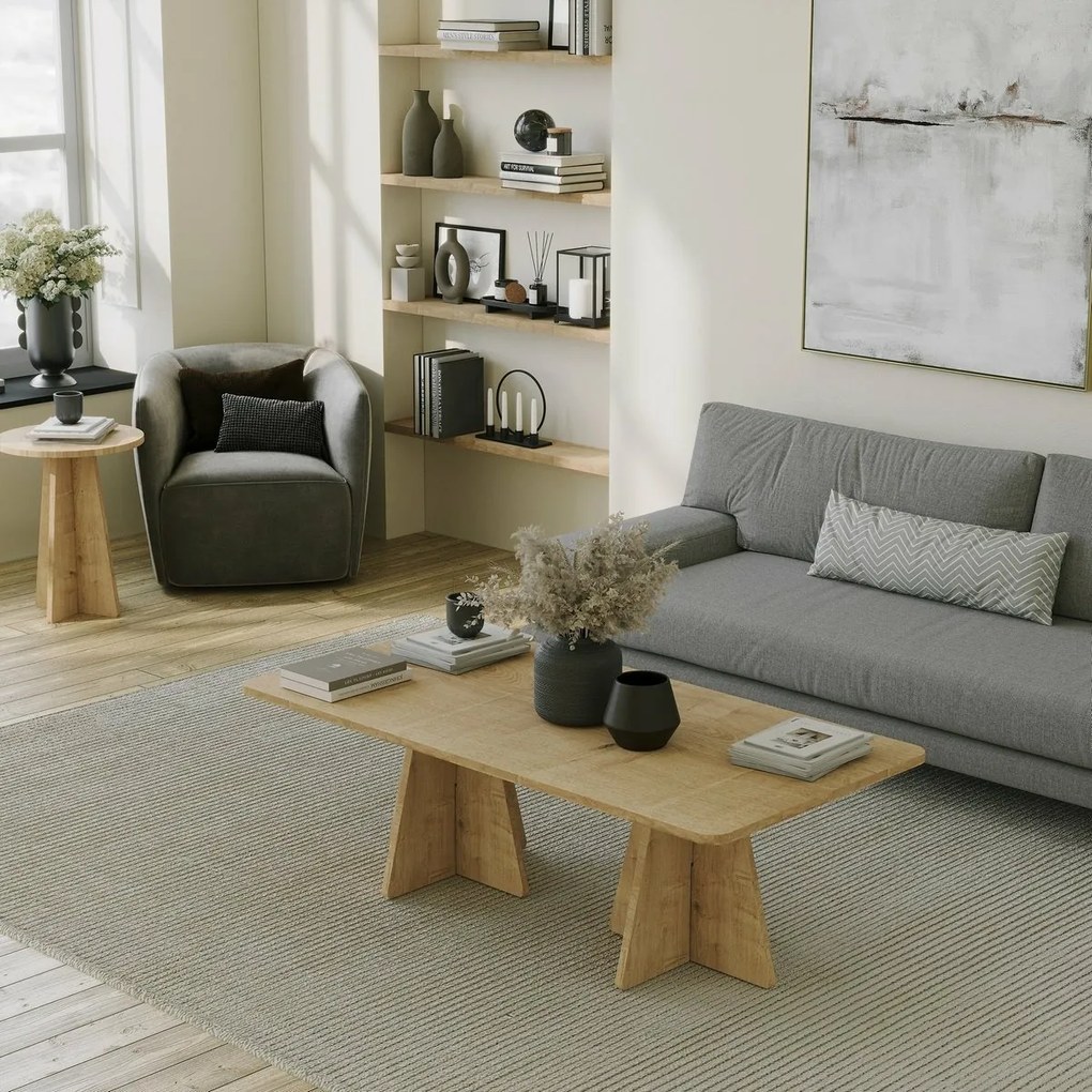 Stolik konferencyjny Double Mushroom Sapphire Oak