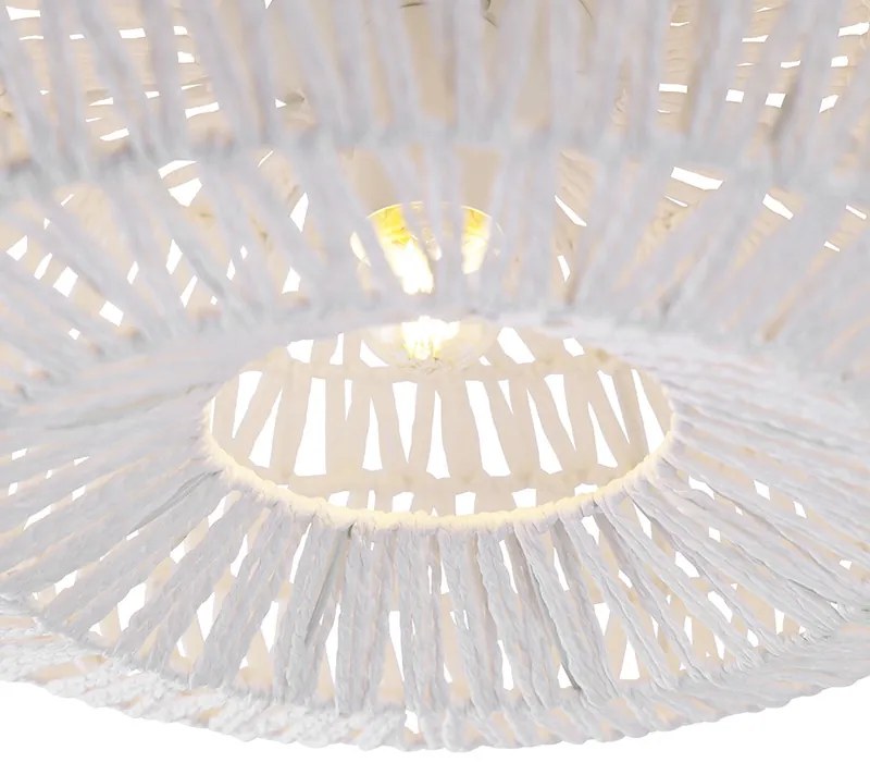 Lampa sufitowa w stylu retro biała - Lina