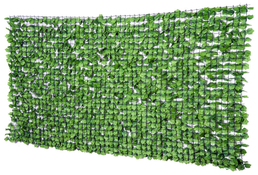 Outsunny Sztuczny Żywopłot Parawan Dekoracyjny Jasnozielony 300x150cm do Tarasu i Ogrodu | Aosom PL