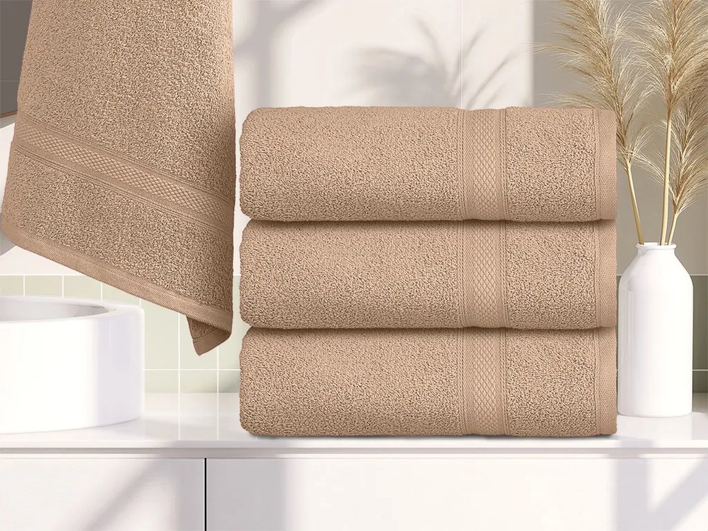 Ręcznik CLARYSSE ELEGANCE 60x110 cm piaskowy, 100% bawełna