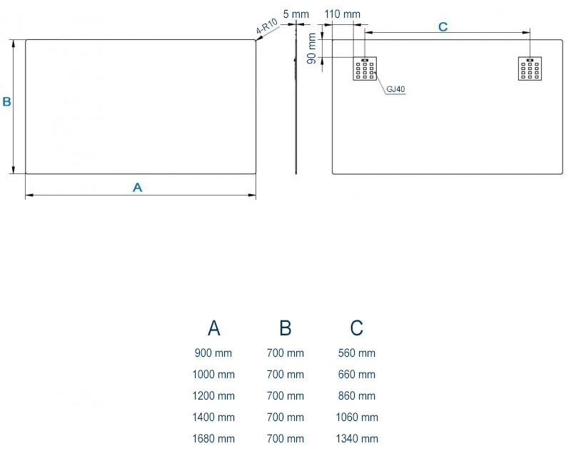 Lustro łazienkowe Lustro ścienne 2137 ProstokątneAluminium - poziomo/pionowo - 0,5 cm