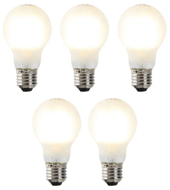 Zestaw 5 żarówek LED E27 przyciemnianych A60 matowe 7W 806lm 2700K