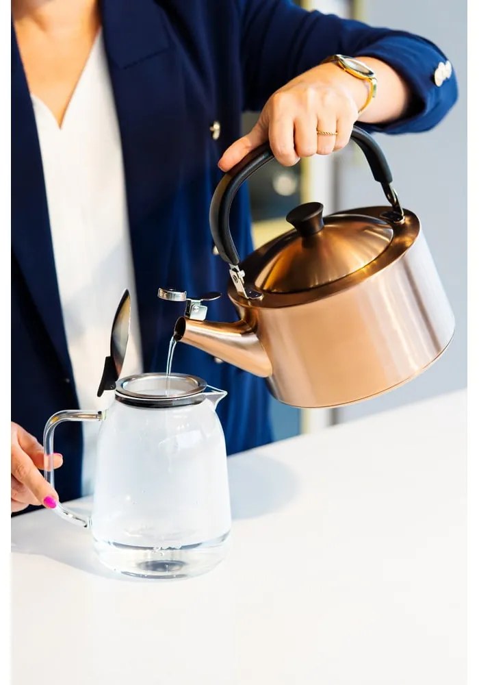 Czajnik ze stali nierdzewnej w kolorze miedzi 1,5 l Diamante – Vialli Design
