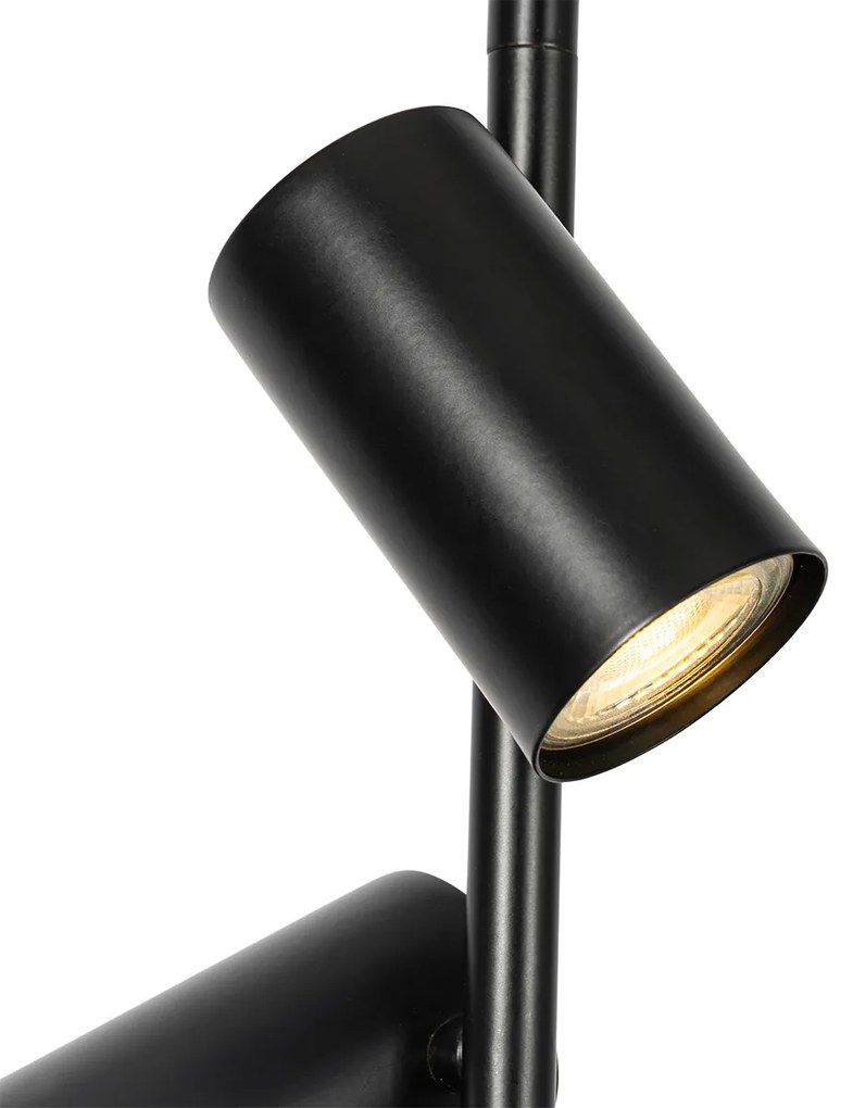 Lampa wisząca czarna z włącznikiem nożnym 3-światłowa - Jeana Luxe Nowoczesny Oswietlenie wewnetrzne