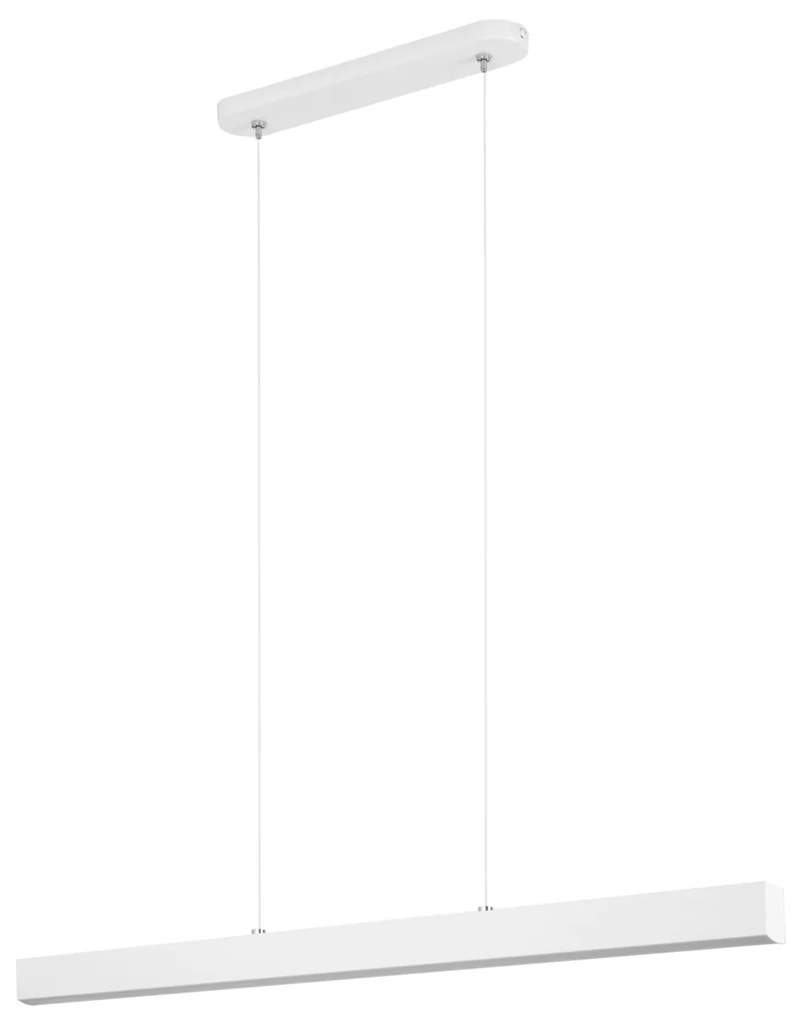 Biała lampa wisząca LED 76cm z metalu W76LED-4K-WEIß wymienny LED wyso