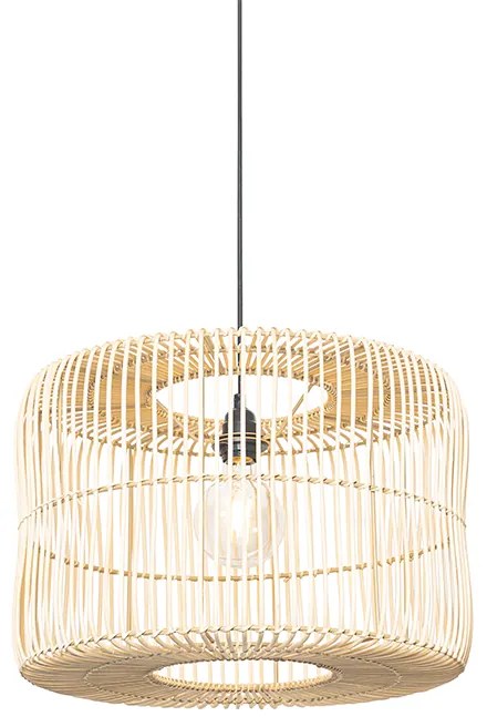 Orientalna lampa wisząca z rattanu 45 cm - MaudKolonialny Oswietlenie wewnetrzne