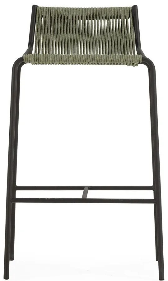 Zielony metalowy hoker (wysokość siedziska 65 cm) Emily – Marckeric