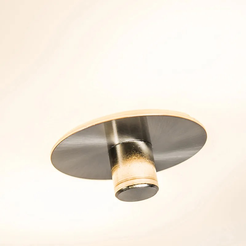 Rustykalna lampa sufitowa biała/kremowa 30 cm - Drum Jute Nowoczesny Oswietlenie wewnetrzne