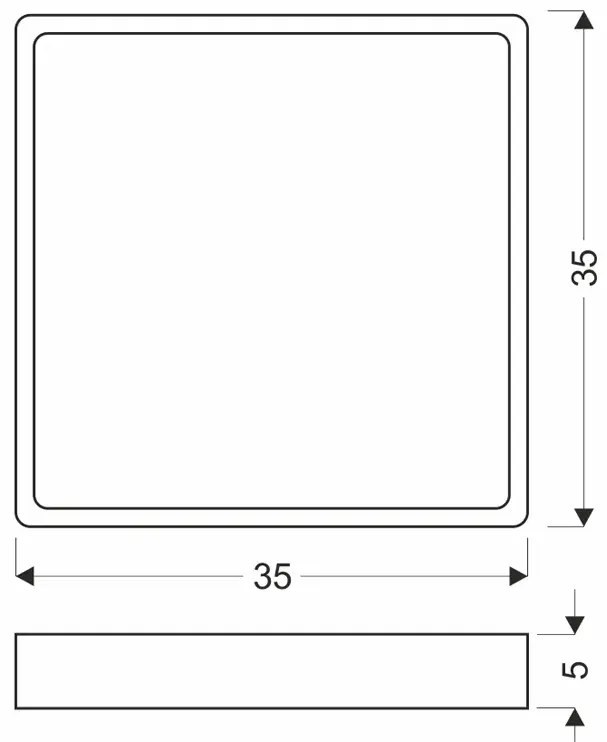 Czarny plafon kwadratowy w nowoczesnym stylu - M098-Leslie