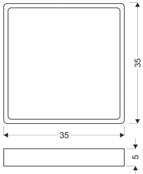 Czarny plafon kwadratowy w nowoczesnym stylu - M098-Opollo