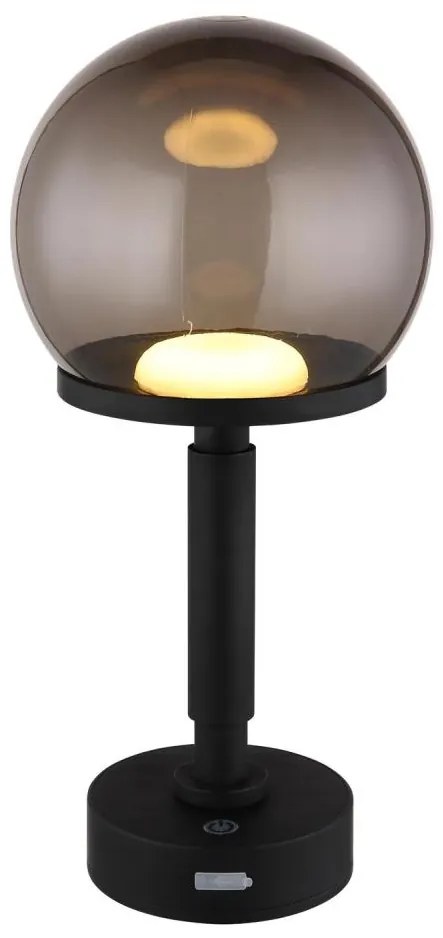 Globo 21034S - LED Ład. dotykowa lampa stołowa HAKU LED/2,5W/5V 2700/4000/6500K czarny