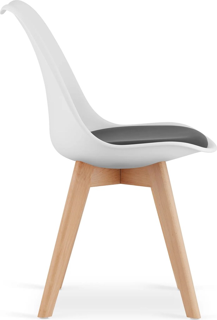 PROMOCJA Biało-czarny krzesło BALI MARK z bukowymi nogami II. gatunek