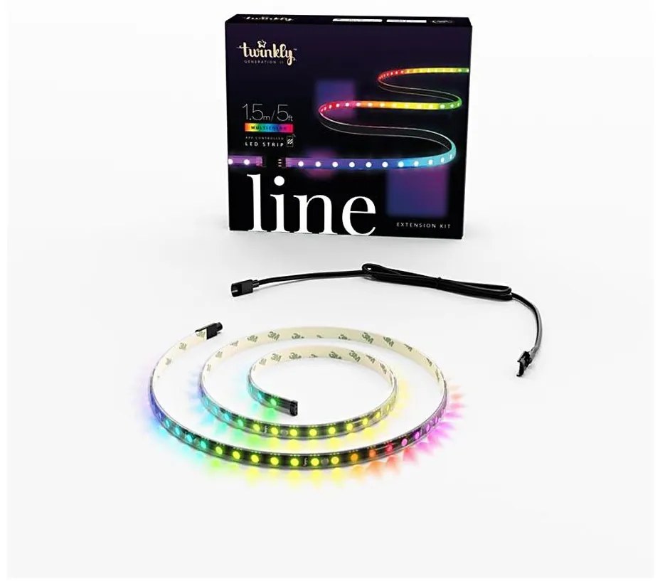 Twinkly TWL100ADP-B - LED RGB Taśma przedłużająca LINE 100xLED 1,5 m Wi-Fi