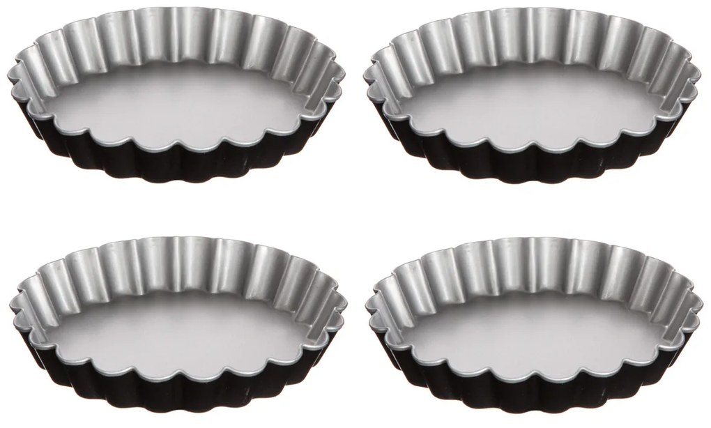 Foremki do tartaletek metalowe Ø 12 cm, 4 szt.
