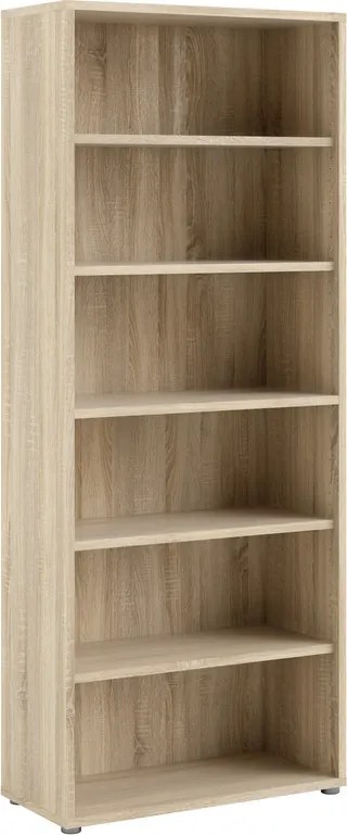 Wysoki regał biurowy Prima 5 dąb sonoma