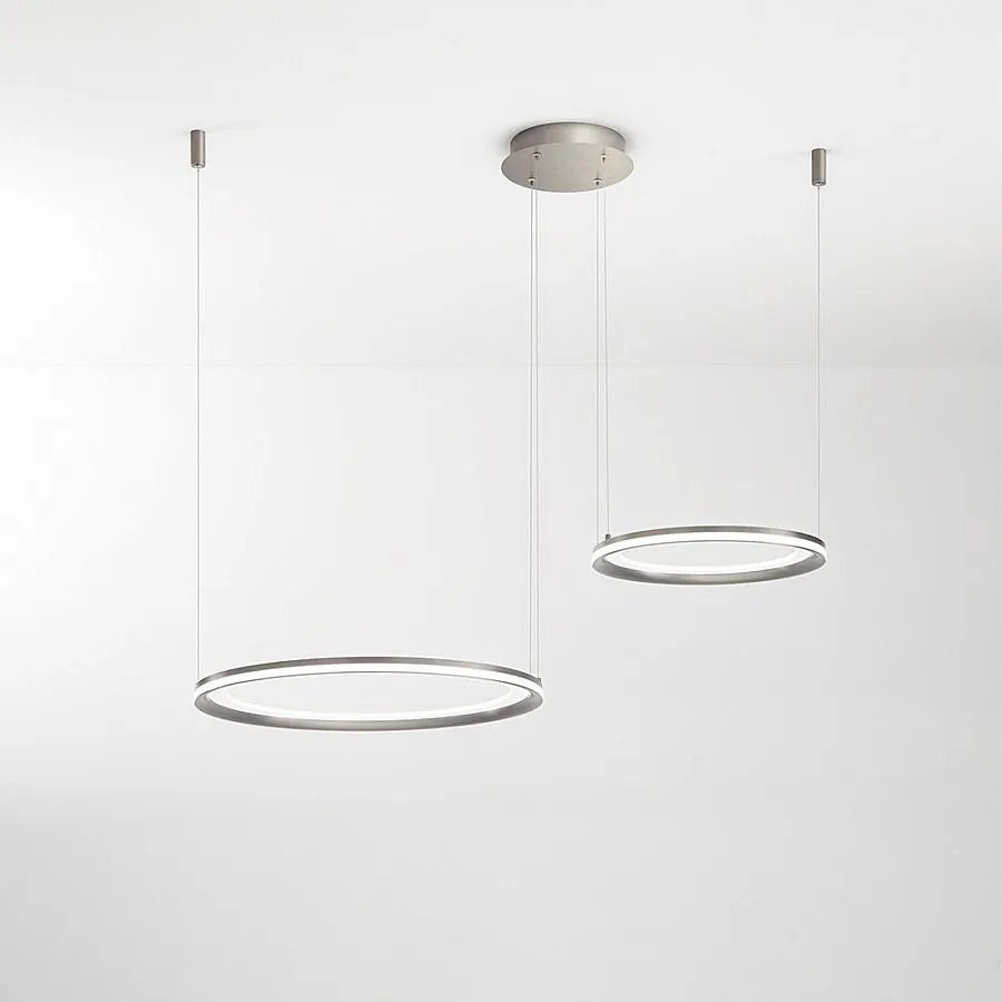 Perenz EDGE 99W Podwójna lampa wisząca LED, tytanowo-szara