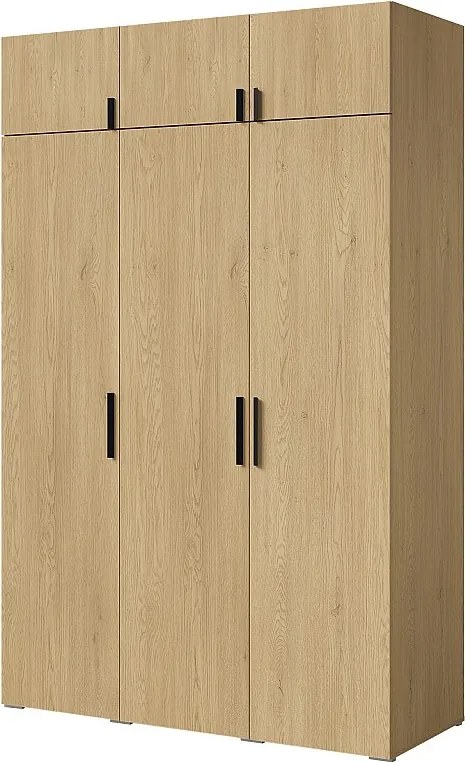 Szafa uchylna z nadstawką Napoli 3D 150 Dąb Cremona (czarny lub złoty uchwyt)