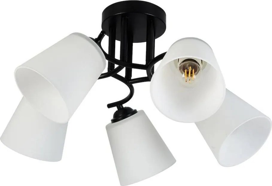 Przysufitowy żyrandol PAFOS 5xE27/15W/230V czarny
