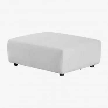 Prostokątny Puf 105x85 Cm Bruna Tkaniny Gris Glacial - Sklum