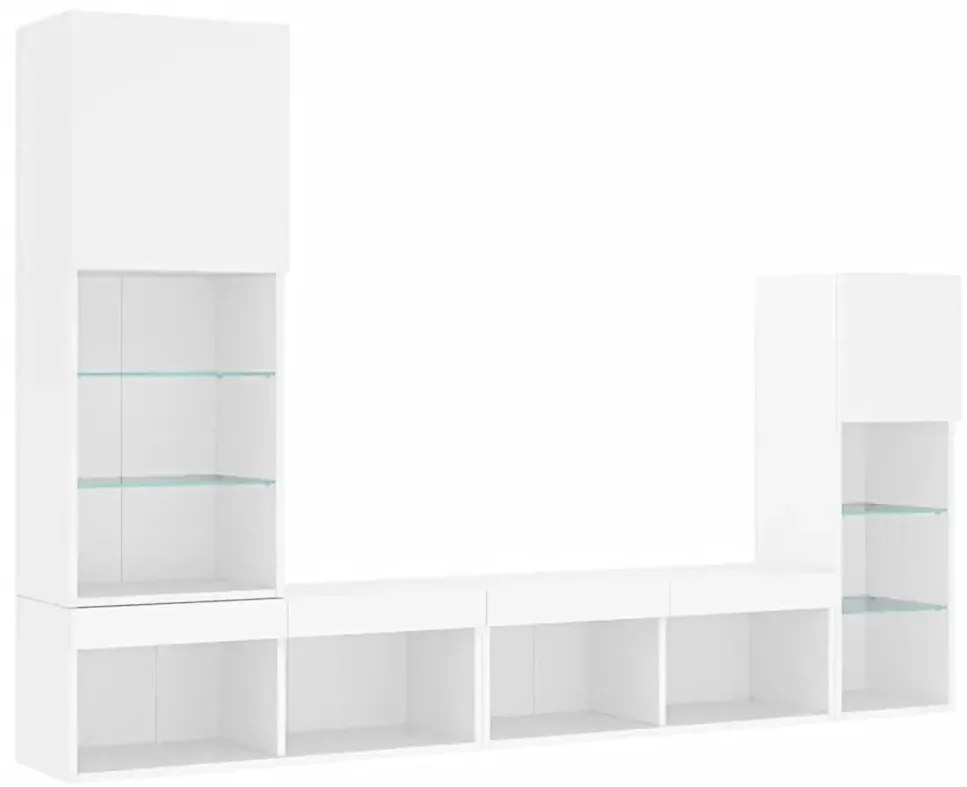 4-częściowy zestaw mebli w kolorze białym - Bisco