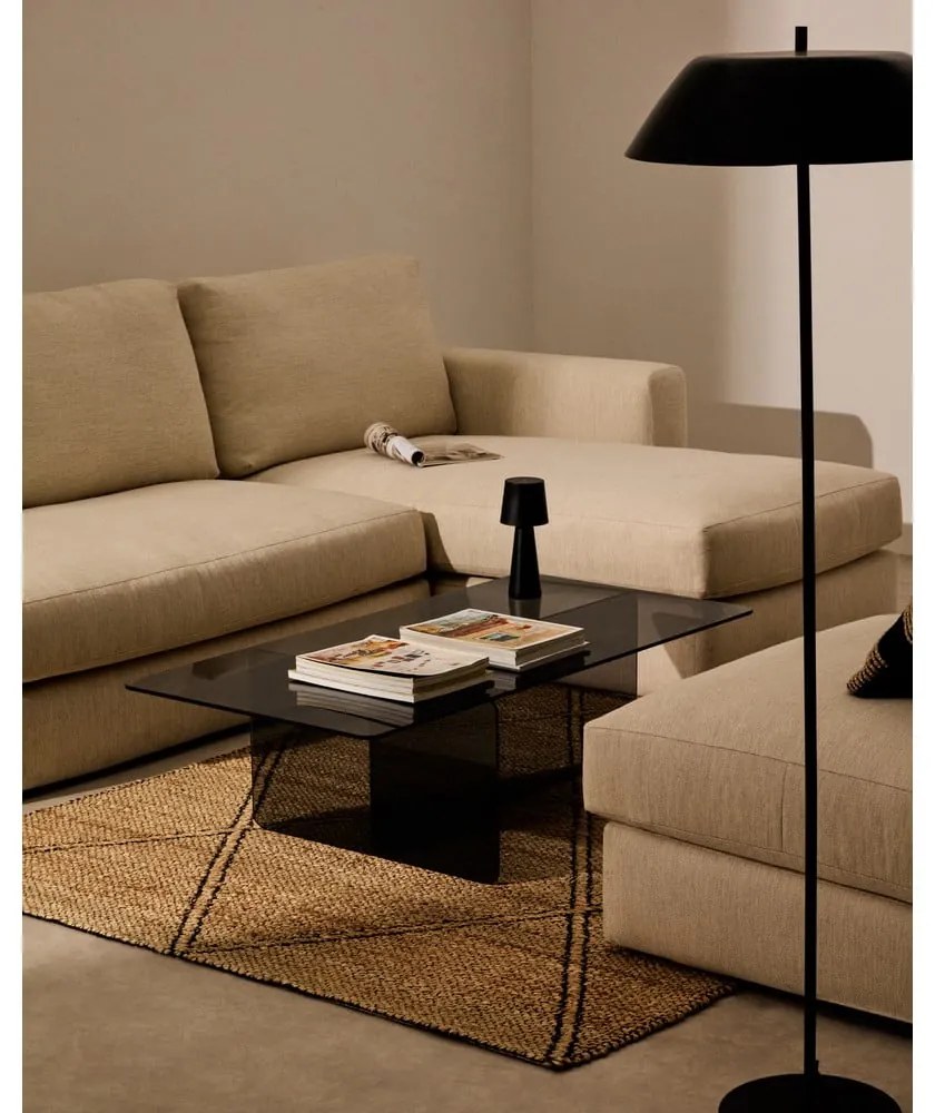 Szary szklany stolik 60x120 cm Zaren – Kave Home