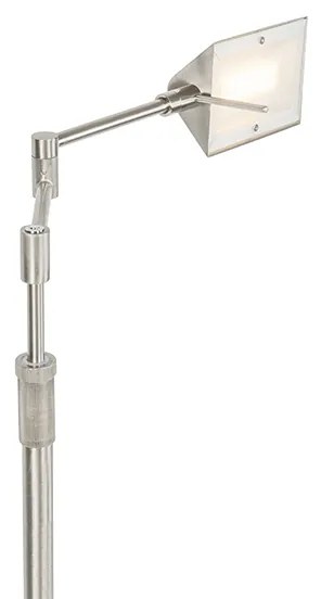 Designerska lampa podłogowa stalowa z wbudowanym LED i ściemniaczem dotykowym - Notia Nowoczesny Oswietlenie wewnetrzne