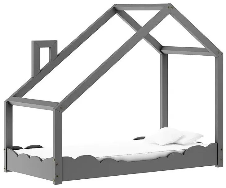 Drewniane łóżko dziecięce domek M1-N11