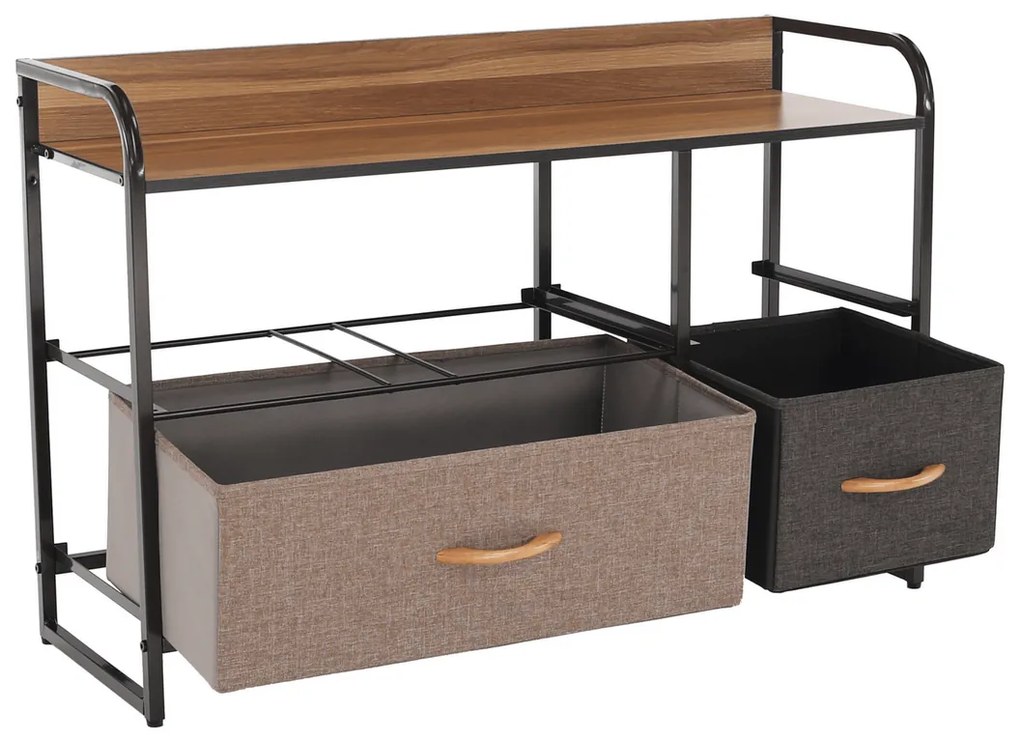 Komoda z szufladami z tkaniny HAZEL TYP 4, brązowy, S