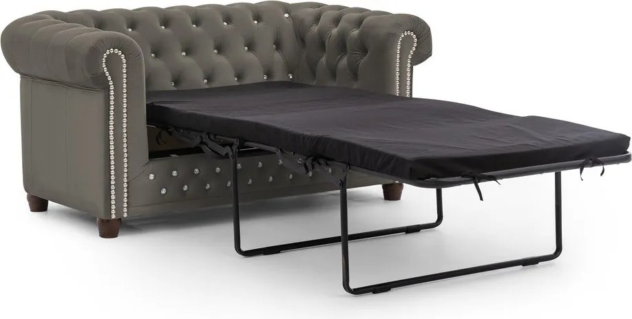 Szara aksamitna rozkładana sofa 148 cm York Blik – Ropez