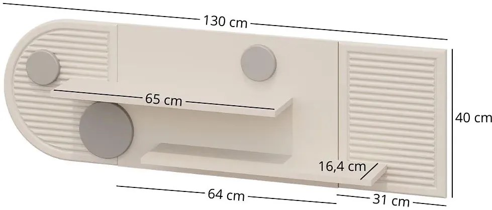 Kaszmirowa półka dziecięca ryflowana G0-P57