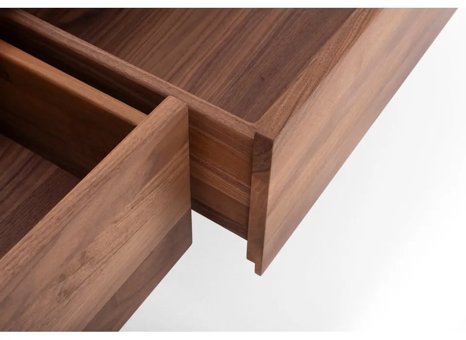 Brązowa szafka pod TV z litego drewna orzechowego 220x45x45 cm Fawn – Gazzda