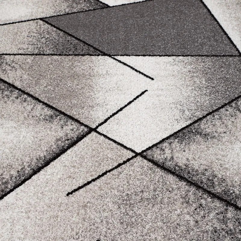 Dywan nowoczesny Perlage Wielokąty beżowo-szary 200 cm x 300 cm