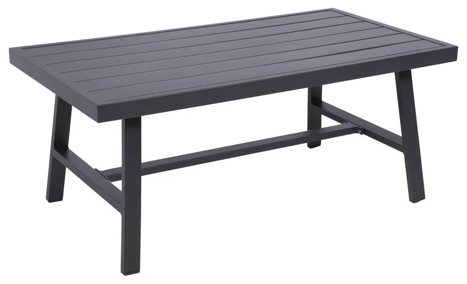 Ciemnoszary aluminiowy zestaw mebli ogrodowych dla 4 osób Denia – Garden Pleasure