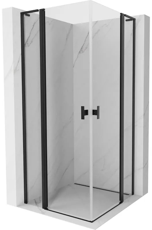 Mexen Mist L Duo kabina prysznicowa uchylna 120 x 120 cm, transparent, czarna - 8A4L-120-120-70-00