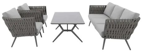 Zestaw RIVA EXPERT - zestaw ogrodowy z szarego aluminium