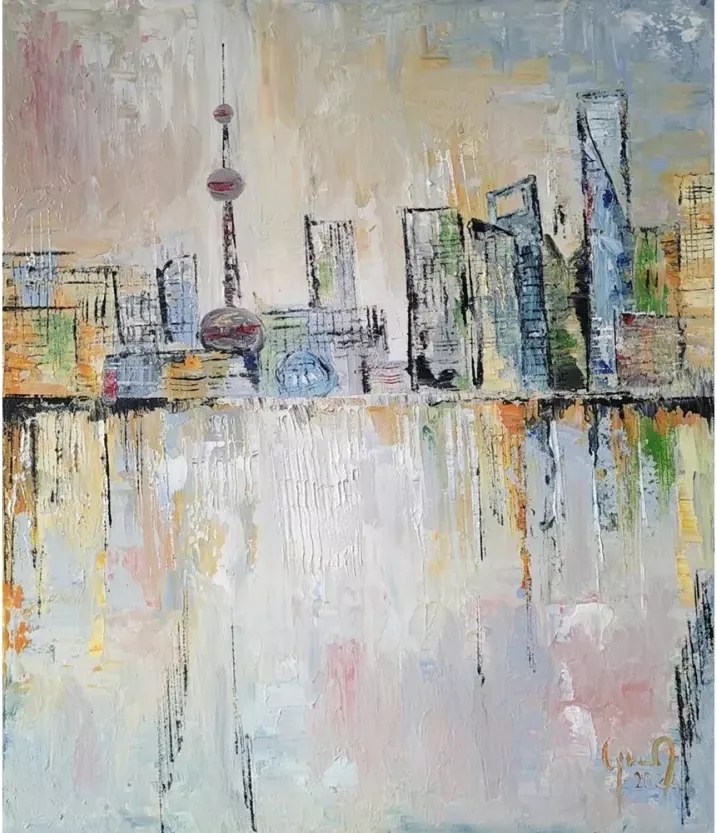 Obraz olejny "Metropolia", 40x50 cm