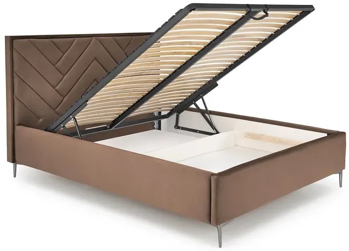 Beżowy korpus łóżka tapicerowanego N2-W93
