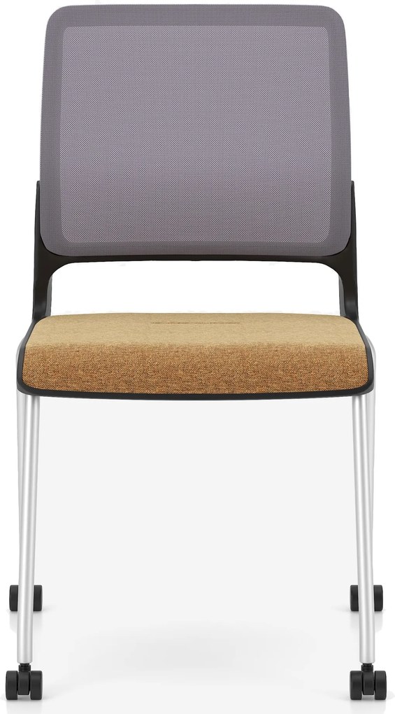 Krzesło konferencyjne na nogach Xilium Frame Chair 4L Mesh oparcie z siatki