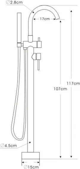 Bateria wannowa wolnostojąca 8028