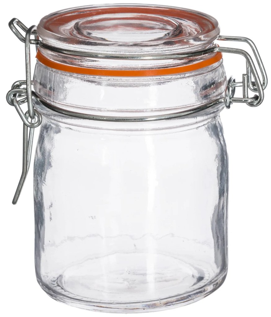 Słoik szklany z pokrywką i klipsem, 150 ml, 8 sztuk