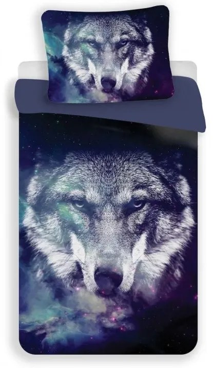 PrzytulneMieszkanie.pl PrzytulneMieszkanie.pl Pościel z mikrofibry 3D BLUE WOLF, niebieska Rozmiar pościeli: 70 x 90 cm | 140 x 200 cm