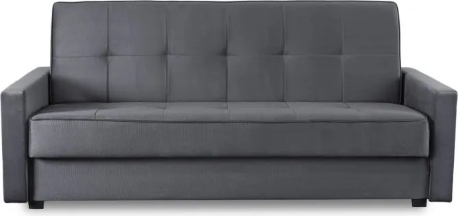 Sofa z Funkcją Spania ALUNA Rozkładana Wersalka Dwuosobowa Szara Nowoczesna do Salonu