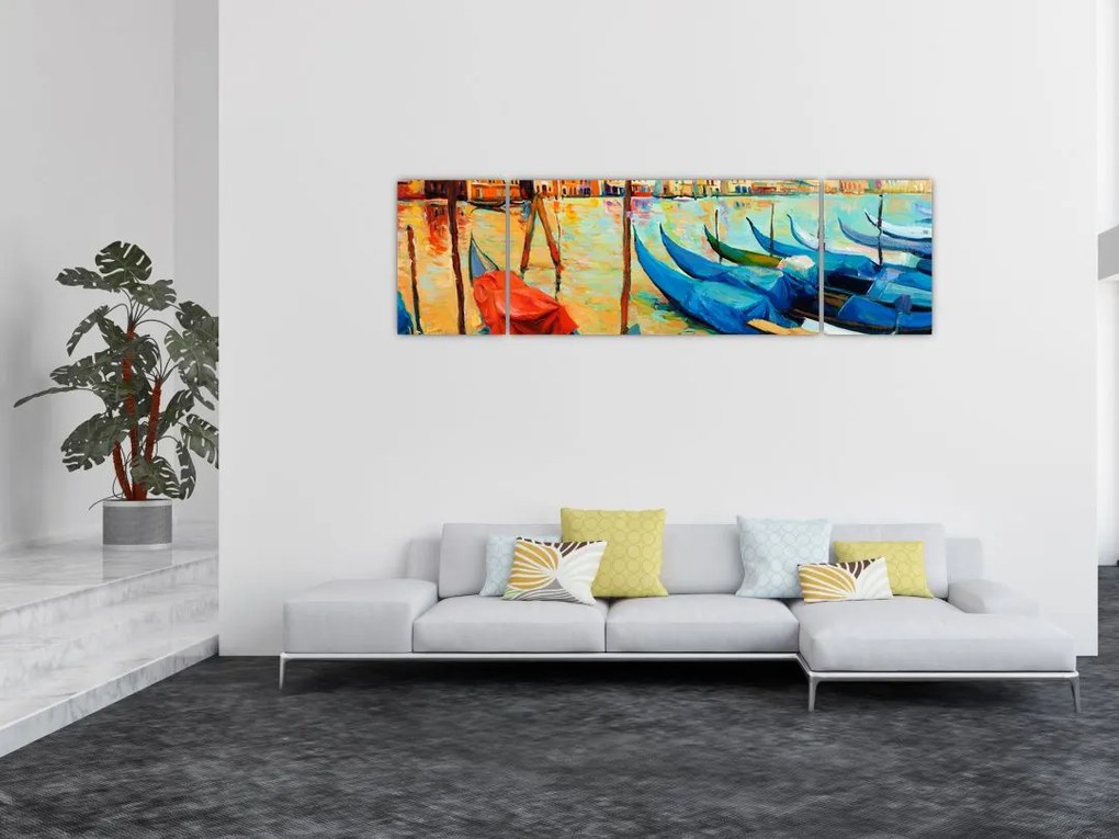 Obraz - Port w Wenecji (170x50 cm)