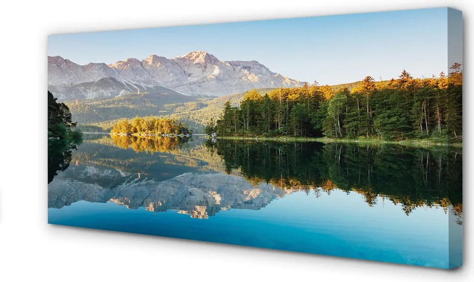 Obraz drukowany na płótnie Jezioro w Niemieckich Alpach