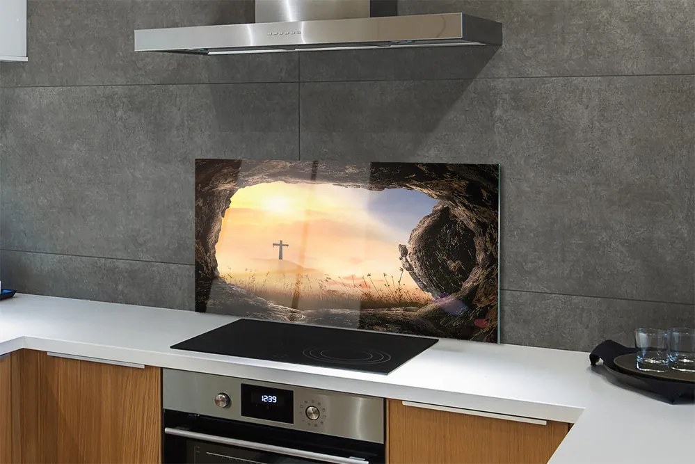 Szklany Panel Symbol Wiary: Święty Krzyż