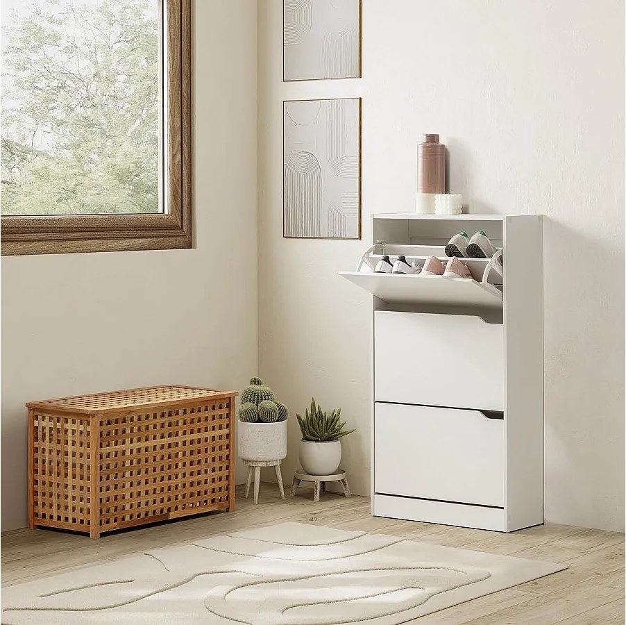 Szafka na buty Angel, 3 drzwi, kolor biały, na 18 par.