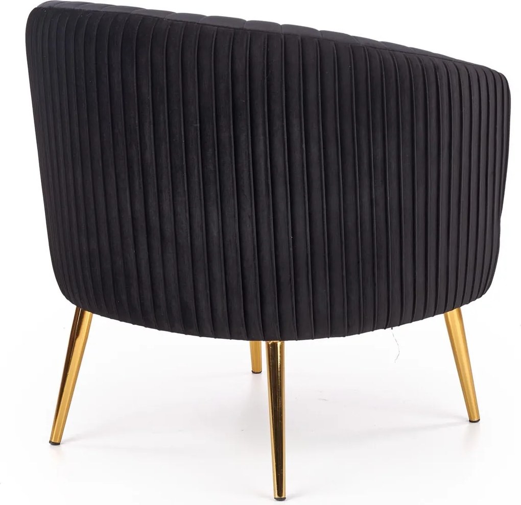 Tapicerowany fotel w stylu glamour Crown