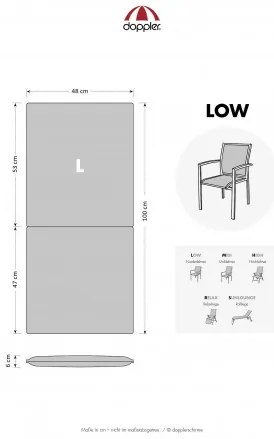 CITY 4417 low - zestaw 4 poduszek na fotele i krzesła