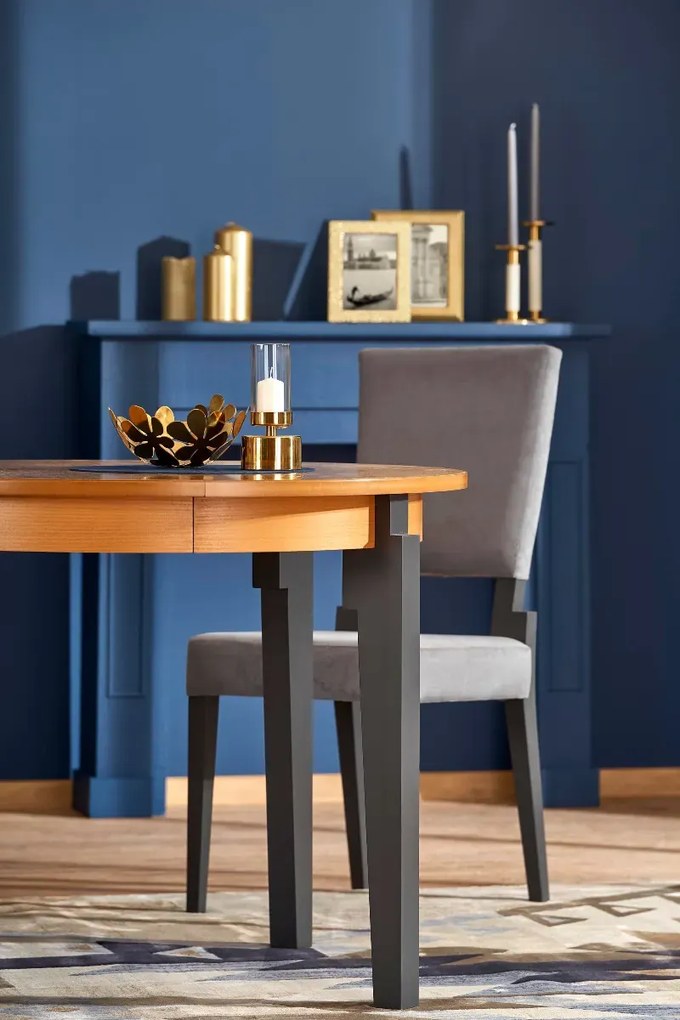 Stół SORBUS 100(200)x100 dąb miodowy/grafitowy rozkładany HALMAR